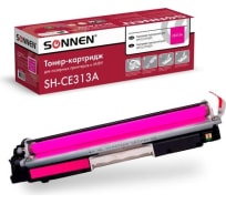 Лазерный картридж SONNEN SH-CE313A для HP СLJ CP1025, высшее качество, пурпурный, 1000 страниц 363965