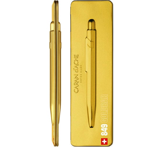 Шариковая ручка Caran d’Ache Carandache Office 849 GoldBar - шариковая ручка, M 849.999