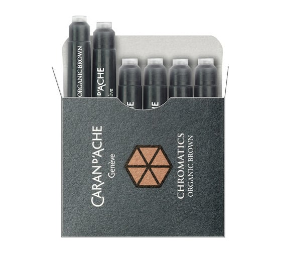 Чернила Caran d’Ache Carandache коричневый, 6 шт в упаковке 8021.049 1