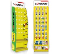 Напольная стойка для размещения товара SONNEN 205x60x50 см, 25 крючков, 2 полки, металл 504995