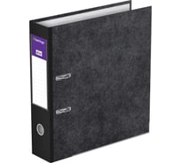 Папка-регистратор Berlingo Standard, 70 мм, мрамор, разборн., с карм. на кор., нижний метал. кант, черная ATm_79101