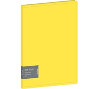 Папка с 10 вкладышами Berlingo Soft Touch, 17 мм, 700 мкм, желтая, с внутр. карманом DB4_10984