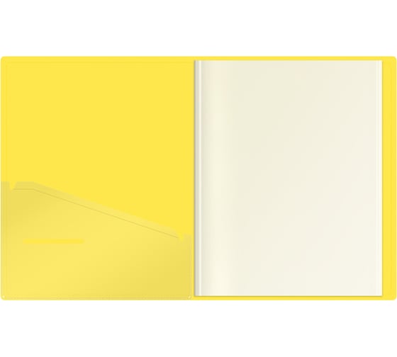 Папка с 10 вкладышами Berlingo Soft Touch, 17 мм, 700 мкм, желтая, с внутр. карманом DB4_10984