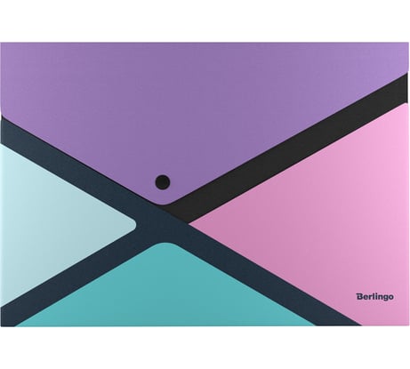 Папка-конверт на кнопке Berlingo xProject. Color Block, 300 мкм, с дизайном EFb_A4995