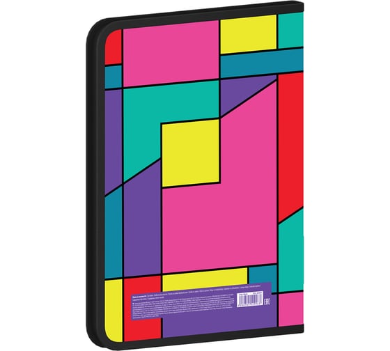 Папка на молнии Berlingo Color Block А4, 600 мкм, с рисунком ZF4_A4S03