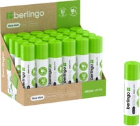 Клей-карандаш Berlingo "Green Series", 21г, 24 шт в упаковке, растительные компоненты FPp_21200