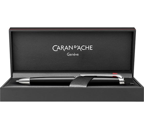 Шариковая ручка Caran d’Ache Carandache Leman Bi-Fonction - Black RH механический карандаш, M, подарочная упаковка 4759.782