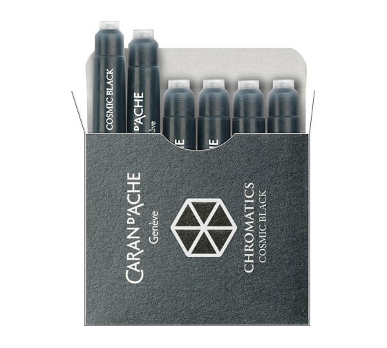 Чернила Caran d’Ache Carandache черный, 6 шт в упаковке 8021.009 1