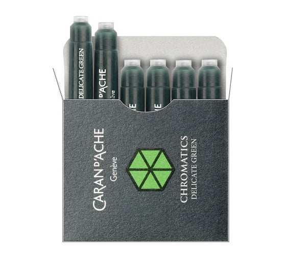 Чернила Caran d’Ache Carandache зеленый, 6 шт в упаковке 8021.221 1