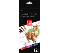Набор акварельных карандашей Аква-колор заточенные 8 шт х 12 цветов 626235