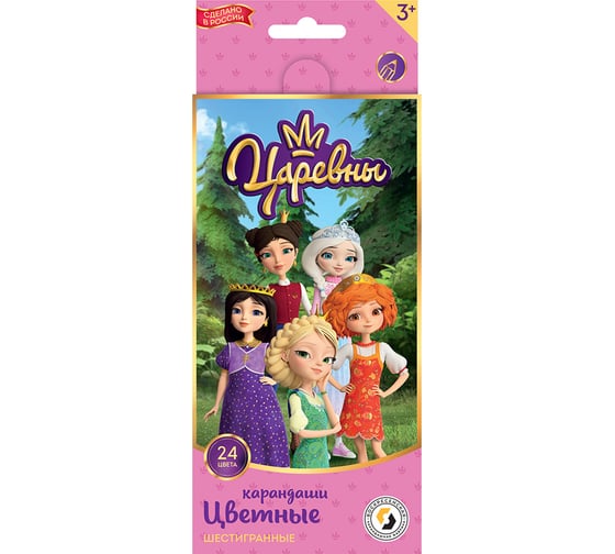 Набор цветных карандашей Воскресенская карандашная фабрика Царевны заточенные 4 шт х 24 цвета 605431 1