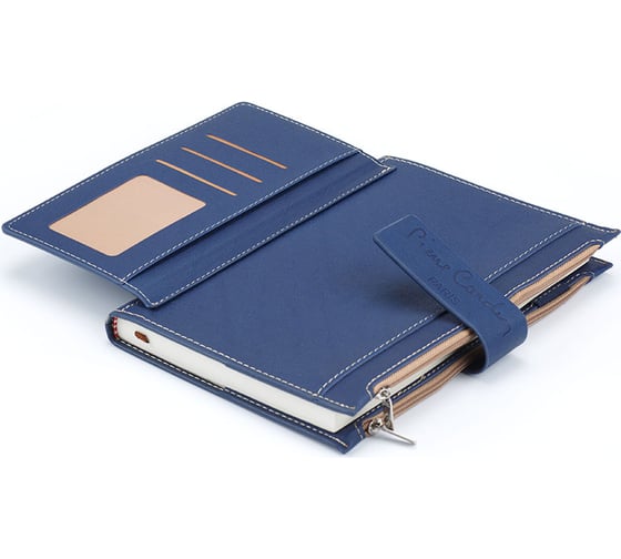 Записная книжка Pierre Cardin синяя в обложке 21,5х15,5х3,5 см PC190-F04-2