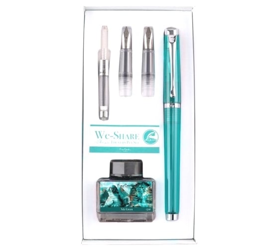 Набор I-Share Pierre Cardin - Turquoise, ручка-роллер + насадка с пером + конвертер + 3 картриджа PI-001-3