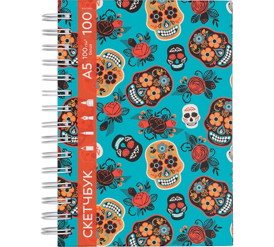 Скетчбук Аква-колор ассорти, обложка твердая 100 г/м2 A5 148x21 см на гребне 100 листов 04_народные мотивы 636587 1