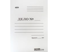 Папка-обложка Prof-Press "ДЕЛО" мелованная-2, 380г/м2, белая ОБ-4834