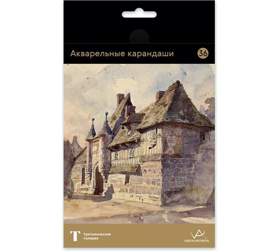 Набор акварельных карандашей Vista-Artista Поленов заточенный, 4 шт, 36 цветов 577149