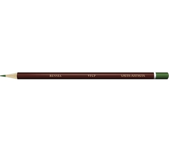 Заточенный цветной карандаш Vista-Artista 624 Зеленый кедровый, Cedar green, упаковка 6 шт 554672