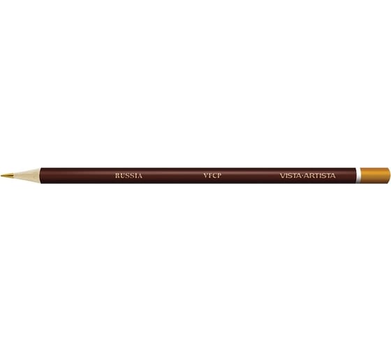 Заточенный цветной карандаш Vista-Artista 706 Сиена натуральная, Raw Sienna, упаковка 6 шт 554681