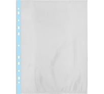 Файл-вкладыш Expert Complete с цв полоской A4 30 мкм глянцевый голубой уп.20 шт 628075