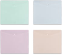 Папка-конверт для тетрадей с кнопкой Expert Complete A5+ 180 мкм, диагональ, ассорти, 20 шт 657442