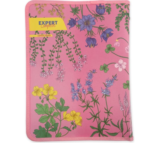 Папка Expert Complete на молнии A5 песок №01 - Цветочки 610405