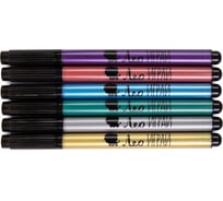Набор маркеров Лео Играй METALLIC, 6 цв., 2 мм, кисть, ассорти 645801