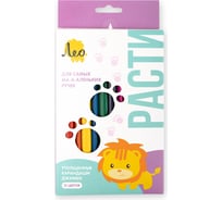 Набор цветных трехгранных карандашей Лео Расти джамбо заточенный 12 цв уп., 6 шт. 621377