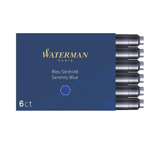 Чернила Waterman синие, 6 шт. S0110950