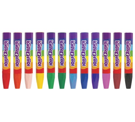 Утолщенные восковые мелки ЮНЛАНДИЯ ИНДИЙСКИЙ СЛОН, набор 12 цветов, масляная основа 227297