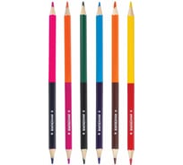 Двусторонние карандаши ЮНЛАНДИЯ ГЛЯДЕЛКИ 6 шт, 12 цветов, заточенные 181372