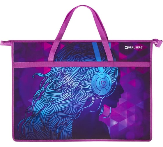 Папка для рисунков и чертежей BRAUBERG Melody А3, 1 отделение, цветная печать 228201