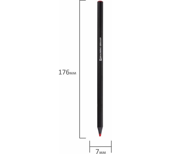 Цветные карандаши BRAUBERG Black Jack, 18 цветов, трехгранные, черное дерево 180597