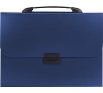 Пластиковый портфель BRAUBERG Energy А4 330x256x32 мм, 6 отделений, индексные ярлыки, синий 222572