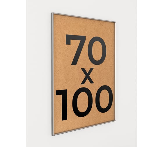 Фоторамка ООО Первое ателье Серебристая алюминиевая рамка 70x100 см Niel-2sm-70x100