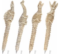 Фигурная ручка BRAUBERG ДИНОЗАВРЫ-2, синяя, 4 дизайна 0.5 мм, дисплей 142770