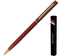 Шариковая ручка бизнес-класса BRAUBERG Slim Burgundy бордовый корпус, узел 1 мм, линия письма 0.7 мм 141403