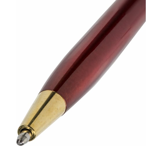 Шариковая ручка бизнес-класса BRAUBERG Slim Burgundy бордовый корпус, узел 1 мм, линия письма 0.7 мм 141403