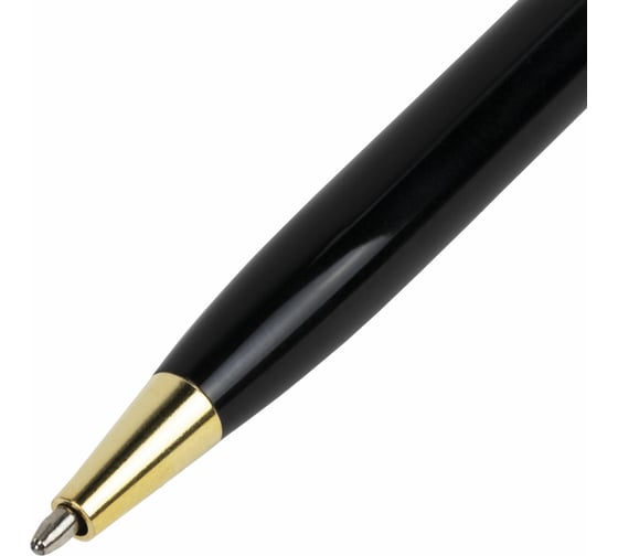 Шариковая ручка бизнес-класса BRAUBERG Slim Black черный корпус, узел 1 мм, линия письма 0.7 мм 141402