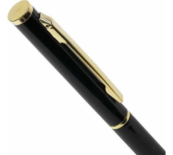 Шариковая ручка бизнес-класса BRAUBERG Slim Black черный корпус, узел 1 мм, линия письма 0.7 мм 141402