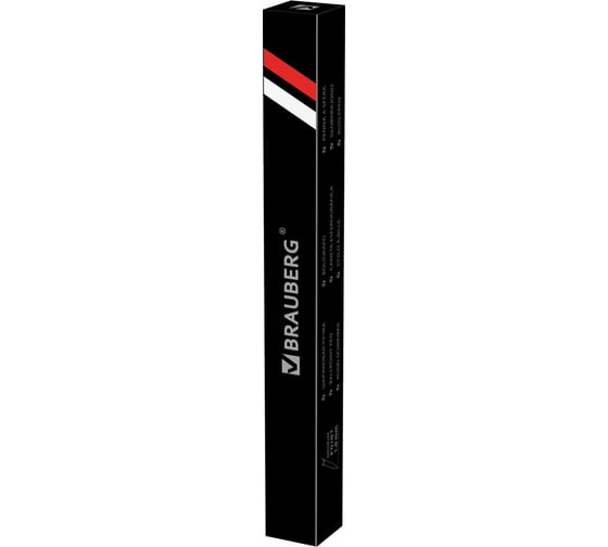 Шариковая ручка бизнес-класса BRAUBERG Slim Black черный корпус, узел 1 мм, линия письма 0.7 мм 141402