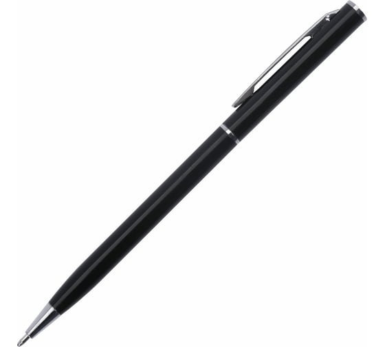 Шариковая ручка бизнес-класса BRAUBERG Delicate Black черный корпус, узел 1 мм, линия письма 0.7 мм 141399