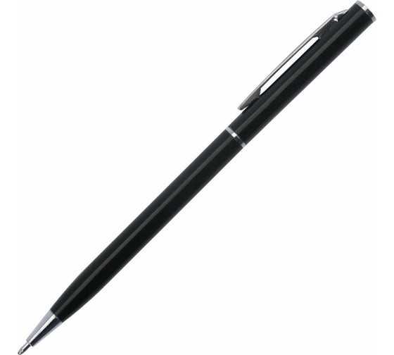 Шариковая ручка бизнес-класса BRAUBERG Delicate Black черный корпус, узел 1 мм, линия письма 0.7 мм 141399