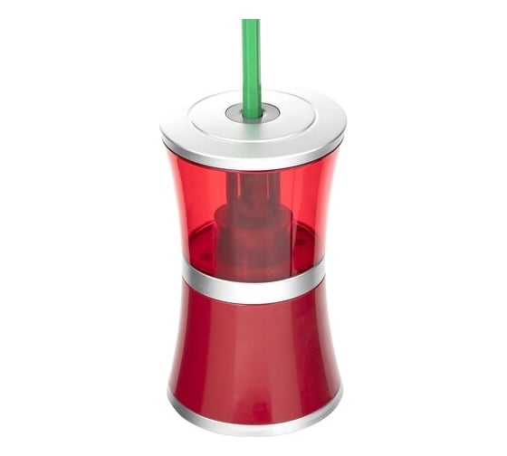 Электрическая точилка BRAUBERG Office style питание от USB или 4 батареек АА, красная 223568