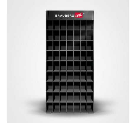 Настольный дисплей для размещения маркеров для скетчинга BRAUBERG ART 63 ячейки, 378 маркеров 504908