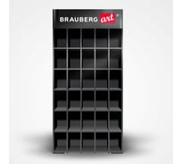 Настольный дисплей для размещения маркеров для скетчинга BRAUBERG ART 30 ячеек, 180 маркеров 504907
