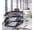 Горизонтальные лотки для бумаг BRAUBERG GRAND OFFICE комплект 3 шт, 334x255x271 мм, черный 238109 7