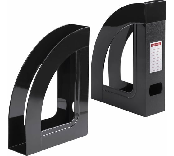 Вертикальный лоток для бумаг BRAUBERG ECONOMY 220x70x290 мм, черный 238112