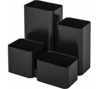 Подставка-органайзер BRAUBERG COMPACT 4 отделения, 92x114x102 мм, черный 238102