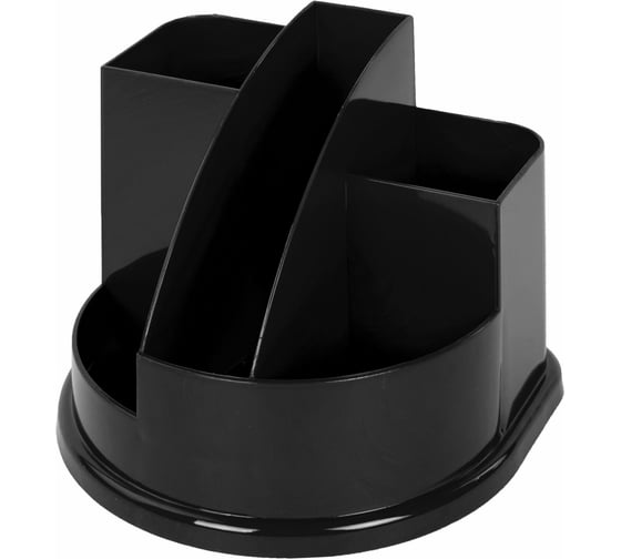 Подставка-органайзер BRAUBERG STYLE 5 отделений, 132x122x108 мм, черный 238096 1
