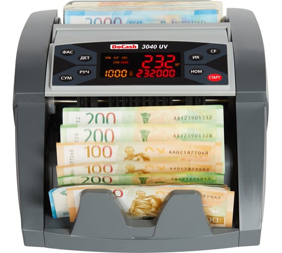 Счетчик банкнот DoCash 3040 UV, с калькуляцией 06884